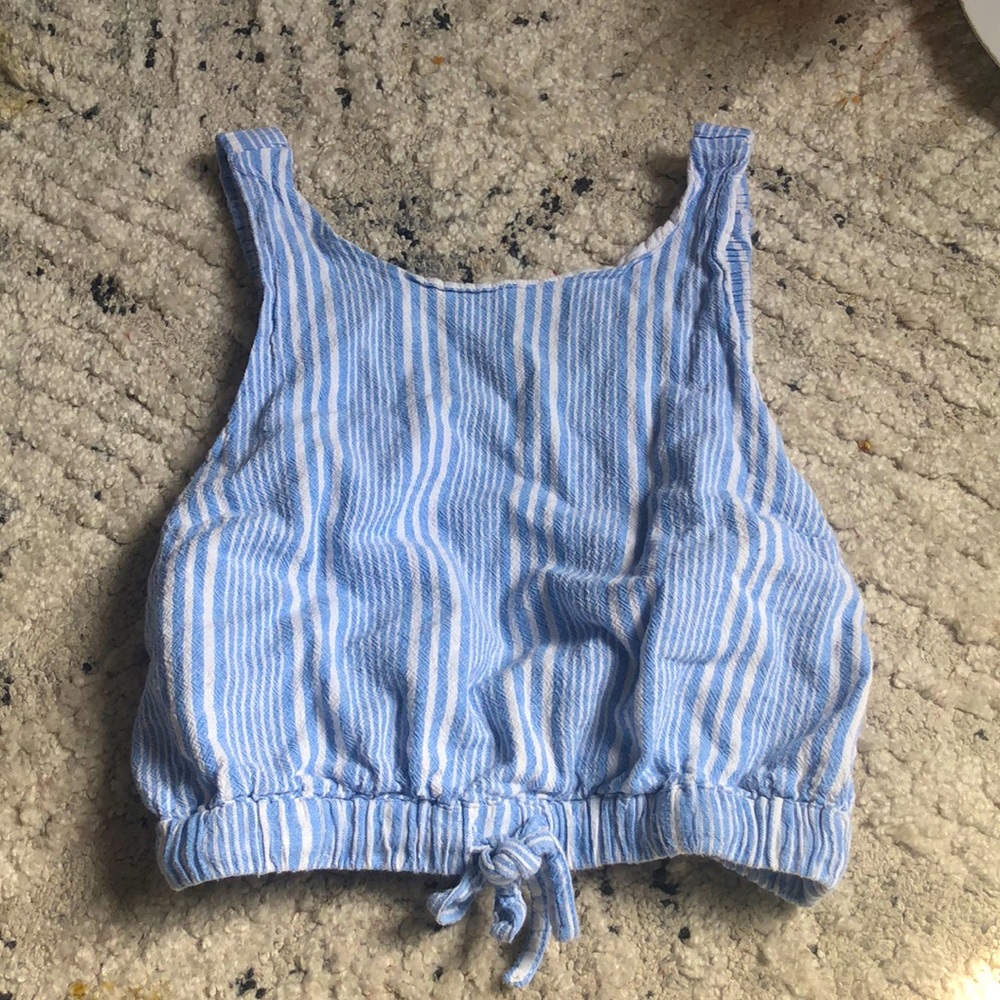 Cropped backless tank